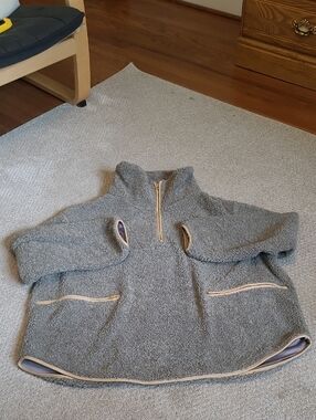 Tuckernuck Olive Rhodes Shearling Quarter Zip Pullover Sherpa Jacket Size XXL